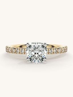 Valanova - Sterling Silver and Certified Lab Grown Diamond 1.31cts Ring - Gold
