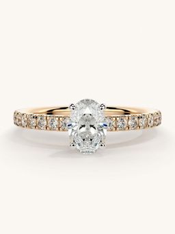 Valanova - Sterling Silver and Certified Lab Grown Diamond 0.81cts Ring - Rose Gold