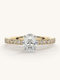 Valanova - Sterling Silver and Certified Lab Grown Diamond 0.81cts Ring - Gold