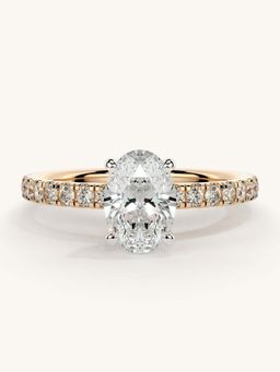 Valanova - Sterling Silver and Certified Lab Grown Diamond 1.06cts Ring - Rose Gold