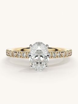 Valanova - Sterling Silver and Certified Lab Grown Diamond 1.06cts Ring - Gold