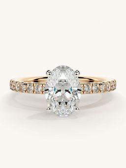 Valanova - Sterling Silver and Certified Lab Grown Diamond 1.31cts Ring - Rose Gold