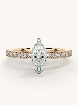 Valanova - Sterling Silver and Certified Lab Grown Diamond 0.81cts Ring - Rose Gold
