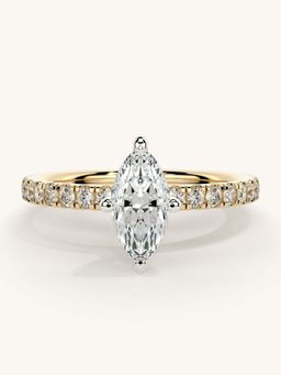 Valanova - Sterling Silver and Certified Lab Grown Diamond 0.81cts Ring - Gold