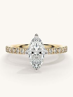 Valanova - Sterling Silver and Certified Lab Grown Diamond 1.06cts Ring - Gold