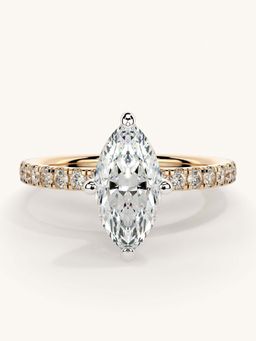 Valanova - Sterling Silver and Certified Lab Grown Diamond 1.31cts Ring - Rose Gold