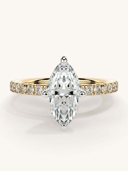Valanova - Sterling Silver and Certified Lab Grown Diamond 1.31cts Ring - Gold