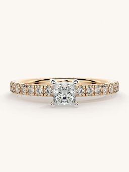 Valanova - Sterling Silver and Certified Lab Grown Diamond 0.56cts Ring - Rose Gold