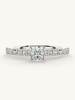 Valanova - Sterling Silver and Certified Lab Grown Diamond 0.56cts Ring - Silver