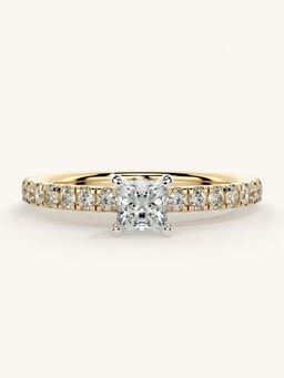 Valanova - Sterling Silver and Certified Lab Grown Diamond 0.56cts Ring - Gold