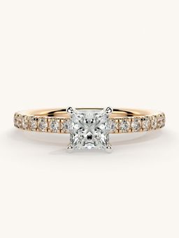Valanova - Sterling Silver and Certified Lab Grown Diamond 0.81cts Ring - Rose Gold