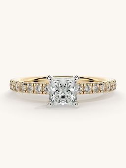 Valanova - Sterling Silver and Certified Lab Grown Diamond 0.81cts Ring - Gold