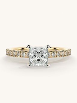 Valanova - Sterling Silver and Certified Lab Grown Diamond 1.06cts Ring - Gold