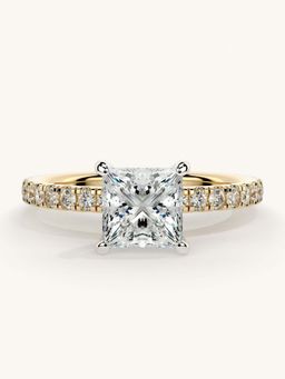 Valanova - Sterling Silver and Certified Lab Grown Diamond 1.31cts Ring - Gold