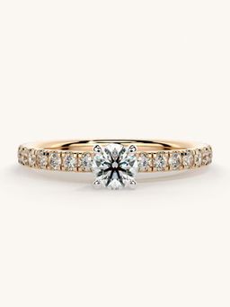 Valanova - Sterling Silver and Certified Lab Grown Diamond 0.56cts Ring - Rose Gold