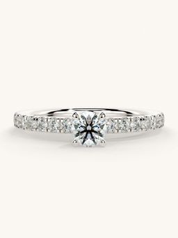 Valanova - Sterling Silver and Certified Lab Grown Diamond 0.56cts Ring - Silver