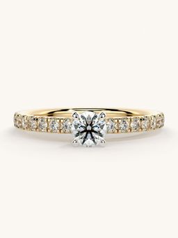 Valanova - Sterling Silver and Certified Lab Grown Diamond 0.56cts Ring - Gold