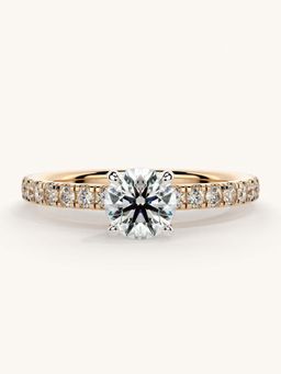 Valanova - Sterling Silver and Certified Lab Grown Diamond 0.81cts Ring - Rose Gold