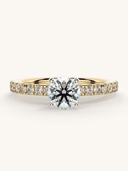 Valanova - Sterling Silver and Certified Lab Grown Diamond 0.81cts Ring - Gold