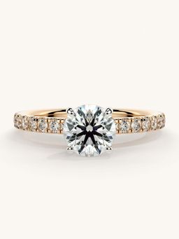 Valanova - Sterling Silver and Certified Lab Grown Diamond 1.06cts Ring - Rose Gold