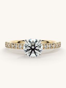 Valanova - Sterling Silver and Certified Lab Grown Diamond 1.06cts Ring - Gold