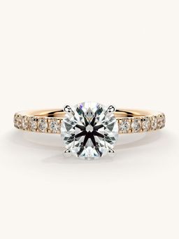 Valanova - Sterling Silver and Certified Lab Grown Diamond 1.31cts Ring - Rose Gold