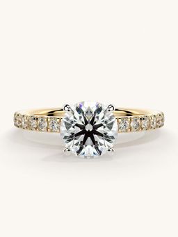 Valanova - Sterling Silver and Certified Lab Grown Diamond 1.31cts Ring - Gold