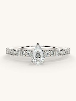 Valanova - Sterling Silver and Certified Lab Grown Diamond 0.56cts Ring - Silver