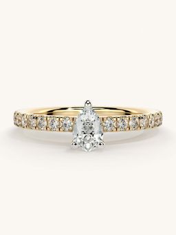Valanova - Sterling Silver and Certified Lab Grown Diamond 0.56cts Ring - Gold