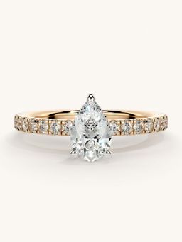 Valanova - Sterling Silver and Certified Lab Grown Diamond 0.81cts Ring - Rose Gold