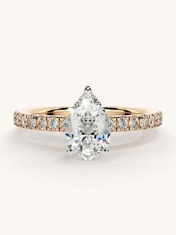 Valanova - Sterling Silver and Certified Lab Grown Diamond 1.06cts Ring - Rose Gold