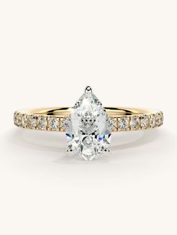 Valanova - Sterling Silver and Certified Lab Grown Diamond 1.06cts Ring - Gold