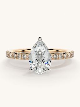 Valanova - Sterling Silver and Certified Lab Grown Diamond 1.31cts Ring - Rose Gold