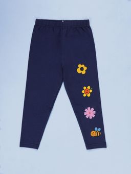 KiddoPanti - Girls Flower Printed Leggings