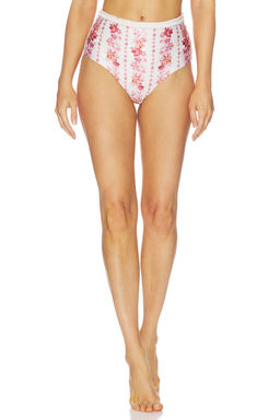 Agua by Agua Bendita - Nopal Women's High-Waist Floral Bikini Bottom Multi-Color