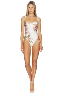 Agua by Agua Bendita - Rabano Women's Built-In Bra Tie-Strap One-Piece Swimsuit Multi-Color