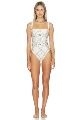 Agua by Agua Bendita - Limon Women's Unpadded Embroidered One Piece Swimsuit Multi-Color