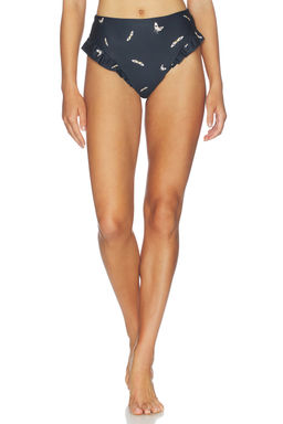 Agua by Agua Bendita - Jengibre Women's Ruffle Trim High Waist Bikini Bottom Multi-Color