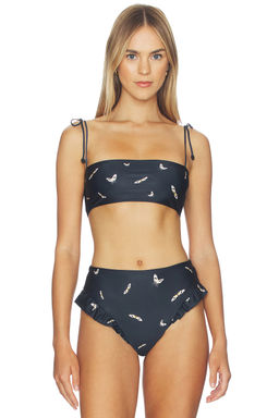 Agua by Agua Bendita - Primavera Women's Unpadded Tie-Up Strap Bikini Top Multi-Color