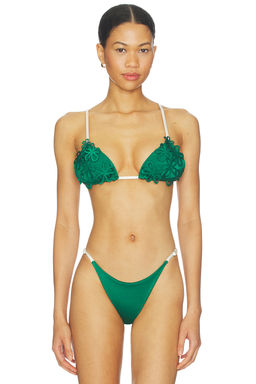 Ancora - Vea Women's Padded Tie-Up Bikini Top Green