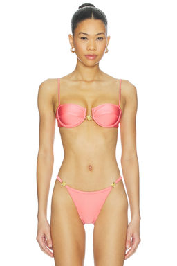 Bananhot - Prima Women's Underwire Back Tie Bikini Top Peach