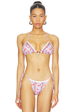 Bananhot - Luna Moon Women's Unpadded Halter Neck Bikini Top Multi-Color