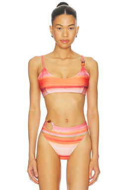 Baobab - Itala Women's Unpadded Back Clasp Bikini Top Multi-Color