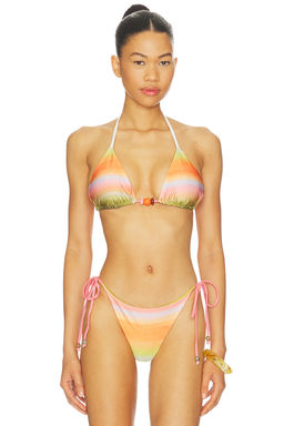 Baobab - Kaia Women's Padded Halter Neck Bikini Top Multi-Color