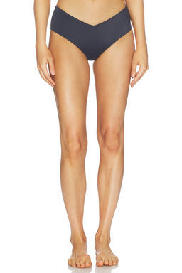 Belle Anna - Rae Women's Recycled Nylon Pull-On Bikini Bottom Navy Blue