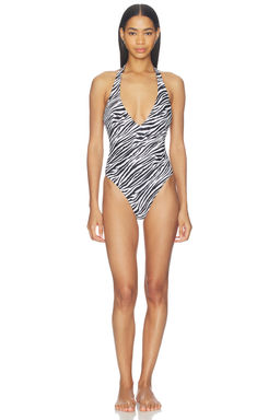 Bond Eye - Reversible Women's Halter Neck One-Piece Swimsuit Multi-Color