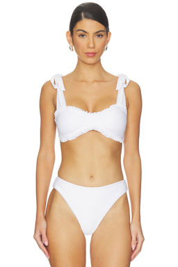 BEACH RIOT - Taryn Women's Padded Tie-Strap Bikini Top White