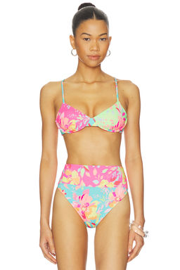 BEACH RIOT - Camilla Women's Underwire Detachable Pad Bikini Top Aqua