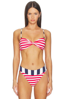 BEACH RIOT - Juno Women's Padded Twist Front Bikini Top Multi-Color