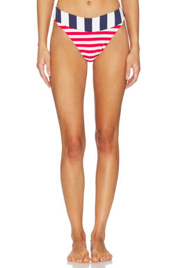 BEACH RIOT - Amarie Women's Striped Pull-On Bikini Bottom Multi-Color